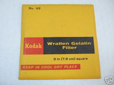 Kodak Wratten Gelatin Filter No. 49 3'' 76mm F.Sealed
