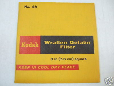 Kodak Wratten Gelatin Filter No. 64 3'' 76mm F.Sealed
