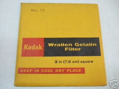 Kodak Wratten Gelatin Filter No. 73  3'' 76mm NEW