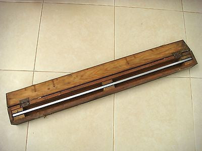 JFA Original Precision Surface Steel Ruler 1000mm 1 Meter with Wood box