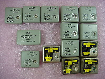 Lot of 14 Sangamo Filters Low pass/linear phs. 277181 277272 191717 Diff. Values