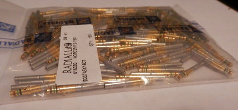 150 pcs - Radiall Socket Connectors, Brn, Grn, Bk p/n: M39029/12-150