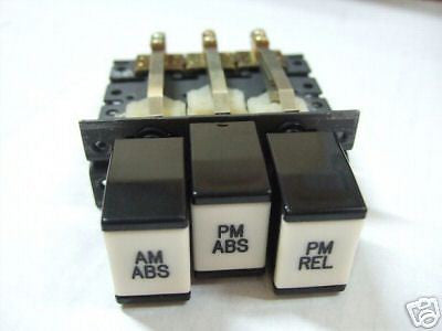 "AM/PM ABS PM REL" Switch Pushbutton 205-CS77-670 NEW