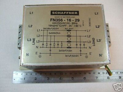 Schaffner FN356-16-29 Phase Filter 440/250V