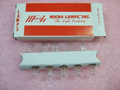 10 Pack Avionics Micro Lamps ML-313 Miniature Bulbs NOS