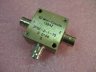 Mini-Circuits ZFSC-2-1-75 Ohm BNC Power Splitter NEW