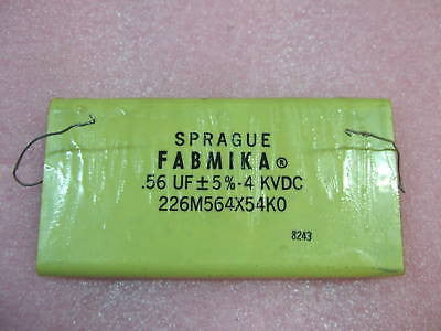 Sprague FABMIKA .56UF �5% 4KVDC capacitor 226M564X54K
