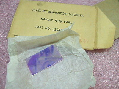 Glass filter Dichroic Magenta P/N 520853 Size 21mm x 41mm