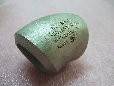 IBF Italy 1.5'' Sch. 160AST/ASME SA 403 WP-316/316L S MS343 Tube Turns Fitting