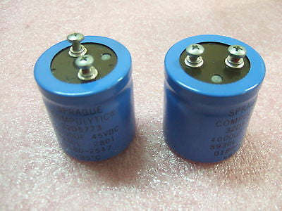Pair Sprague Capacitors 32D5773 4000uf 45VDC 0180-2547 +85�C