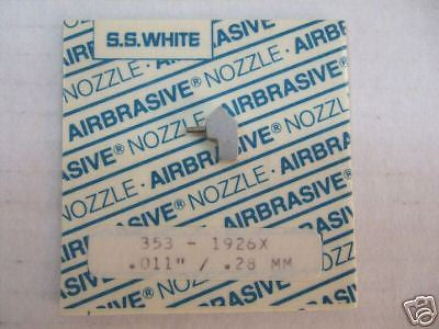 S.S.White 353-1926X Airbrasive Nozzle .011''/.28mm NEW